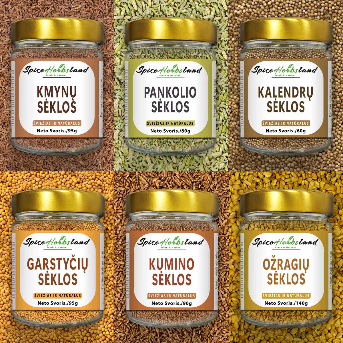 Sēklu kolekcija - 6 gab. iepakojumā