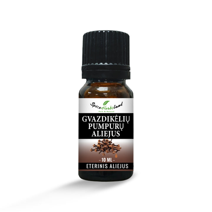 100 % grynas, natūralus gvazdikėlių pumpurų eterinis aliejus