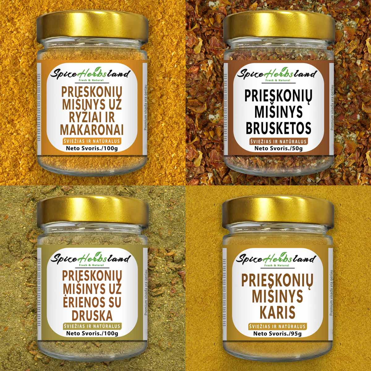 Prieskonių mišinių rinkinys - 4 vnt. pakuotė