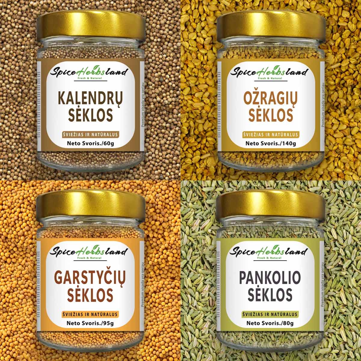 Sėklų rinkinys - 4 vnt. pakuotė