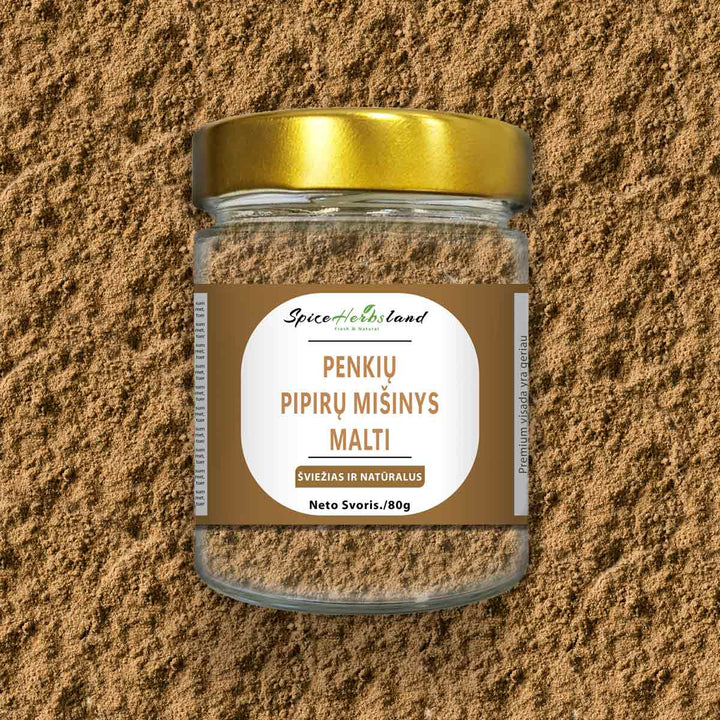 Penkių pipirų mišinys maltas